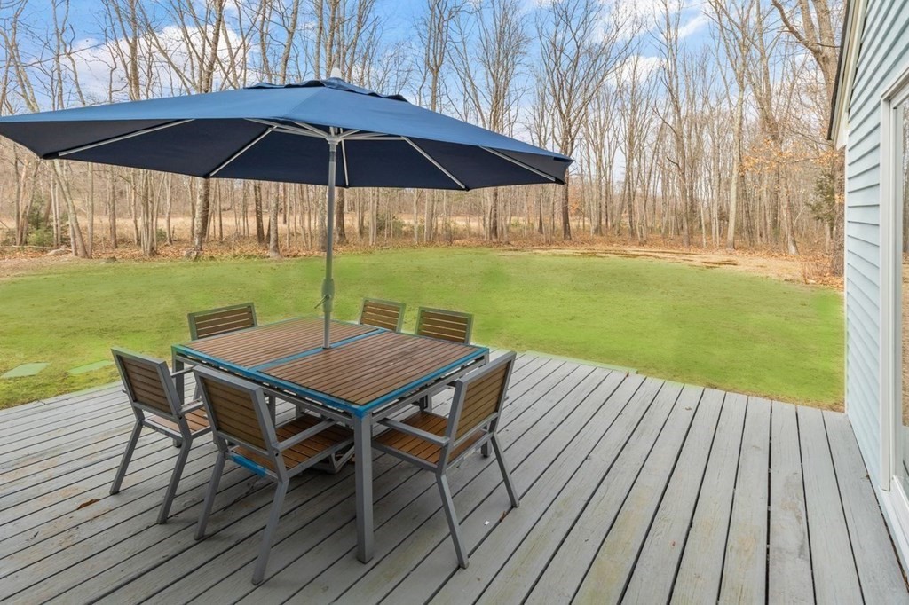166 Edge Hill Road Sharon, MA 02067 - Photo 33 of 34 a view of a deck with furniture and yard