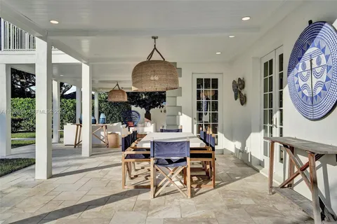 a view of a backyard and a swimming pool