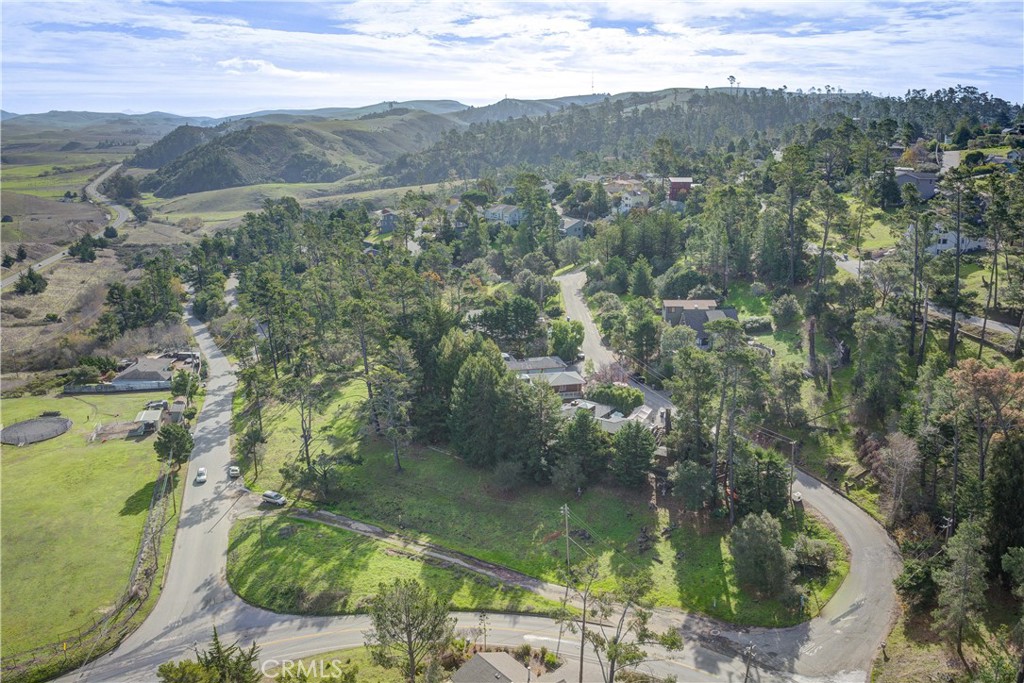 1981 Green Street Cambria, CA 93428 - Photo 6 of 16 an aerial view of residential houses with outdoor space and swimming pool