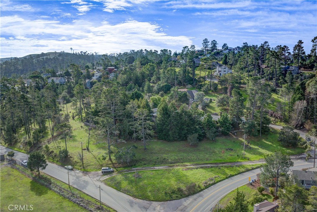 1981 Green Street Cambria, CA 93428 - Photo 9 of 16 an aerial view of residential houses with outdoor space and trees