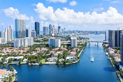 a view of a city with tall buildings