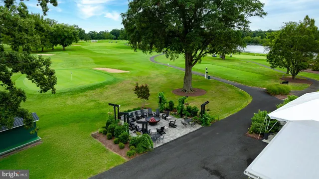 a view of a lake with a big yard