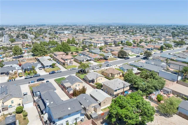 an aerial view of a city