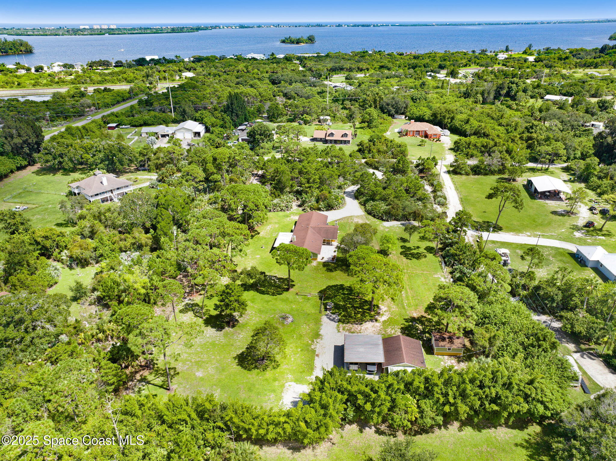 6570 Whispering Pines Lane Grant, FL 32949 - Photo 57 of 62 a view of a yard with plants