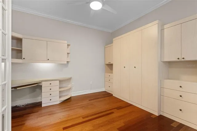 a view of a kitchen from the hallway