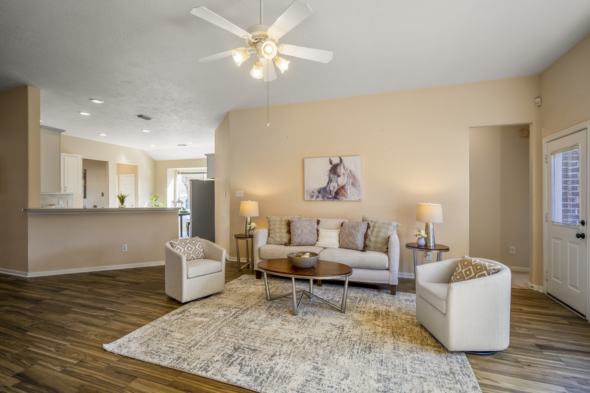 21107 Coldde Meadow Lane Spring, TX 77379 - Photo 8 of 50 a living room with furniture and wooden floor