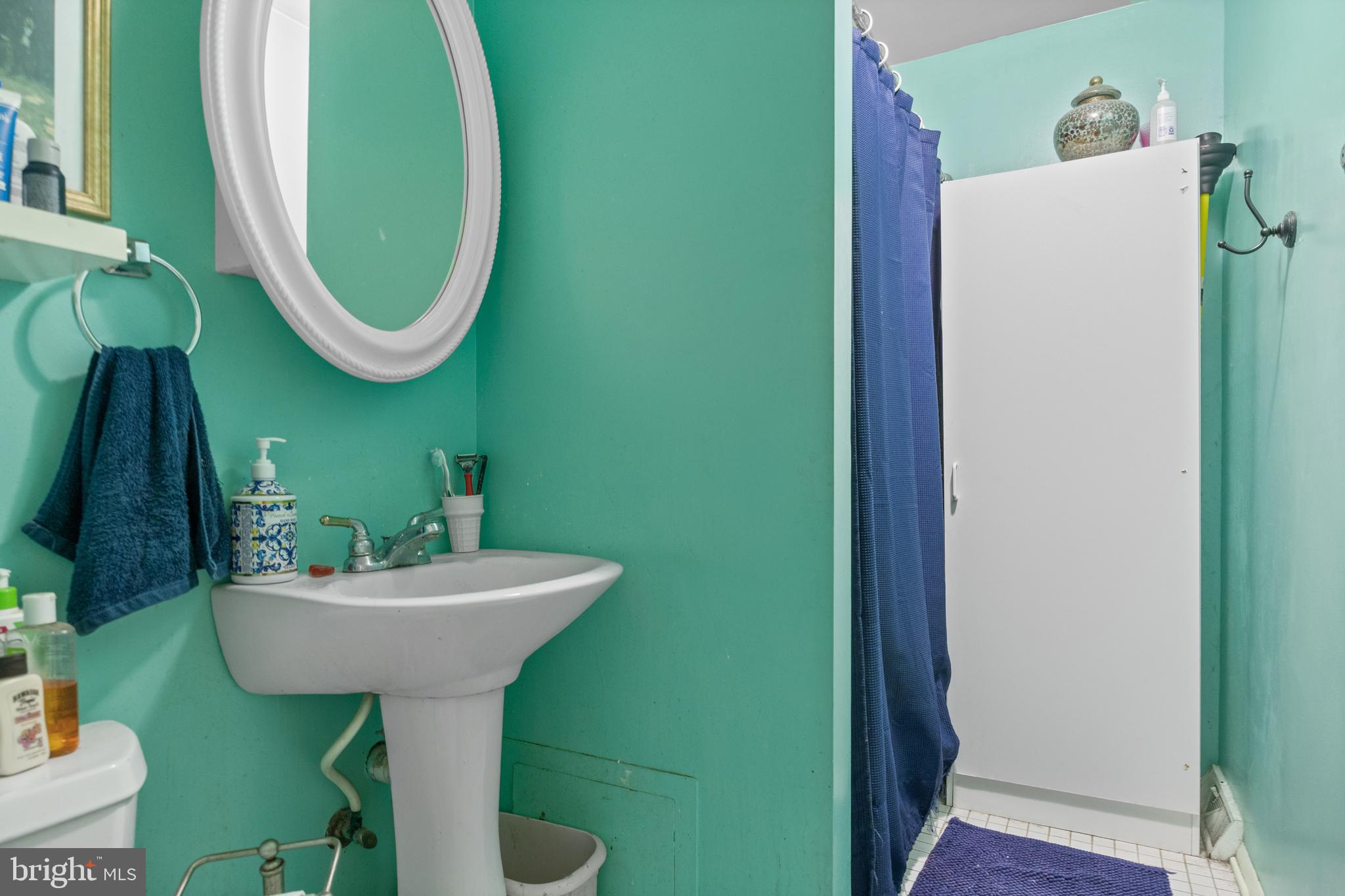 153 Oxford Road Delran, NJ 08075 - Photo 15 of 24 a bathroom with a sink and a mirror