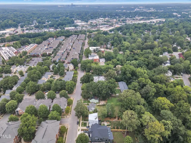 an aerial view of a city with lots of residential buildings