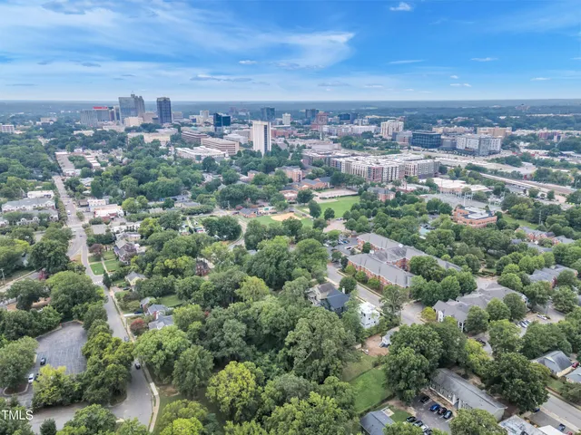 an aerial view of a city with lots of residential buildings