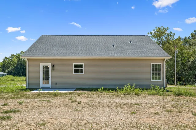 a backyard of a house