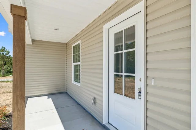 a view of front door of a house