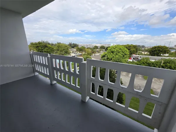 a view of city from balcony