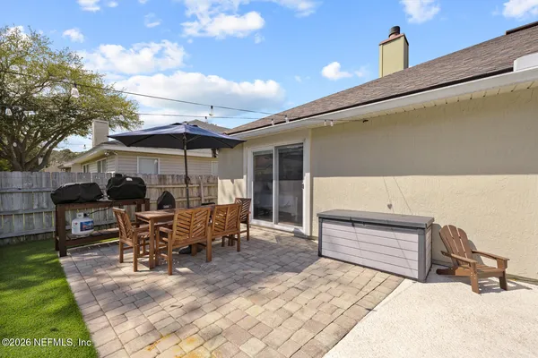 a view of a house with patio