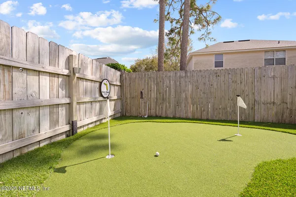 a backyard of a house