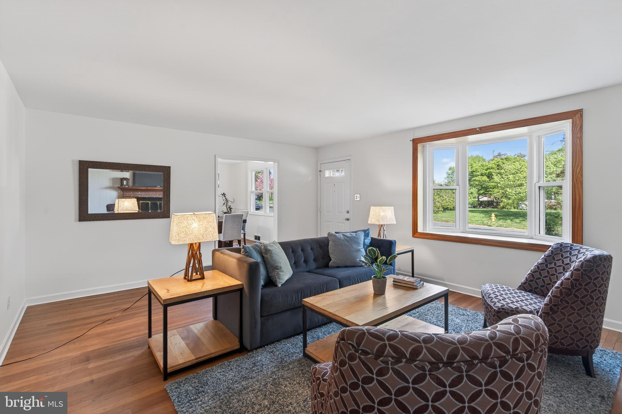 Formal Living Room With Bay Window
