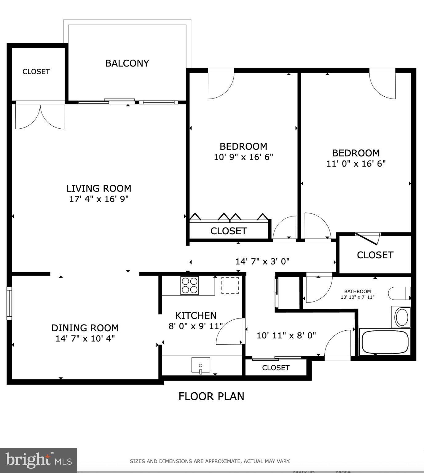240 M Street Southwest, Unit E214 Washington, DC 20024 - Photo 32 of 32 Spacious layout with balcony charm.