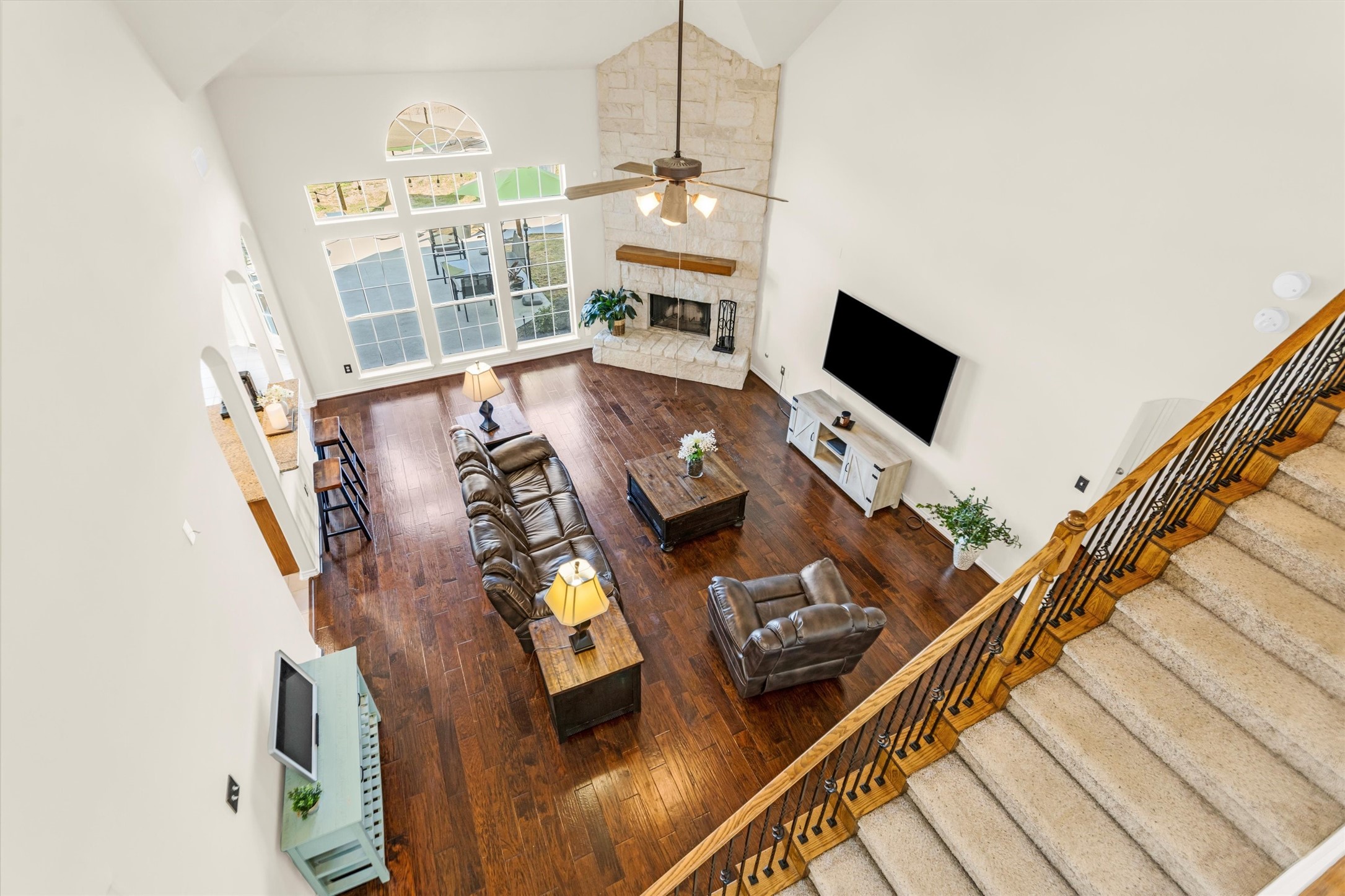 3211 Burton Ridge Drive Spring, TX 77386 - Photo 30 of 49 a living room with furniture and a flat screen tv
