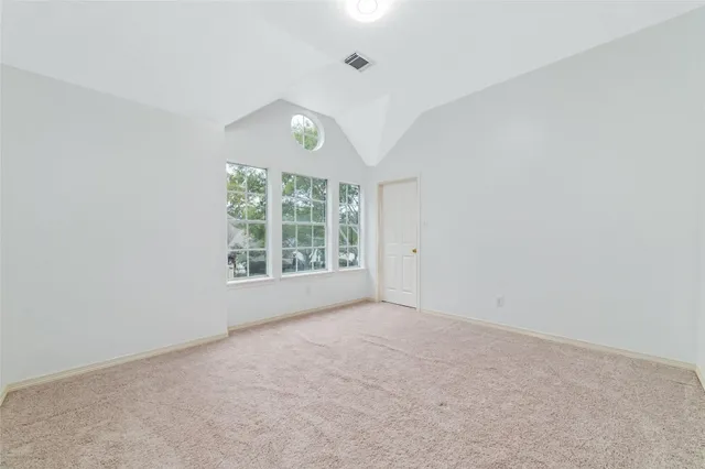 a view of a room with shelves