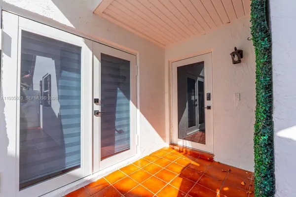 a view of a backyard of a house