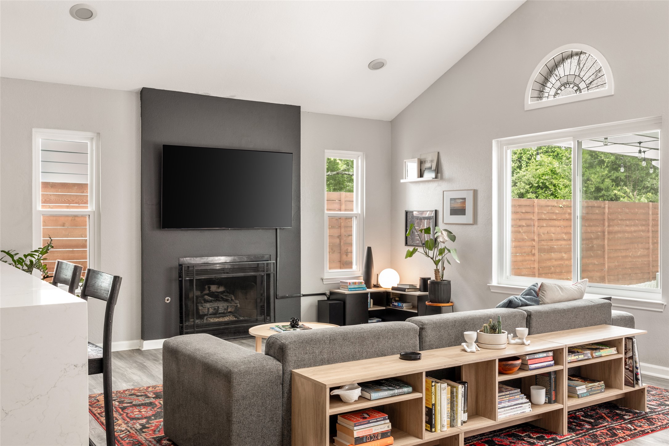 8504 Verona Trail Austin, TX 78749 - Photo 14 of 32 a living room with furniture fireplace and flat screen tv