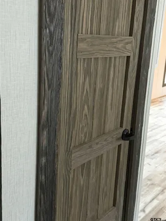 a view of wooden door