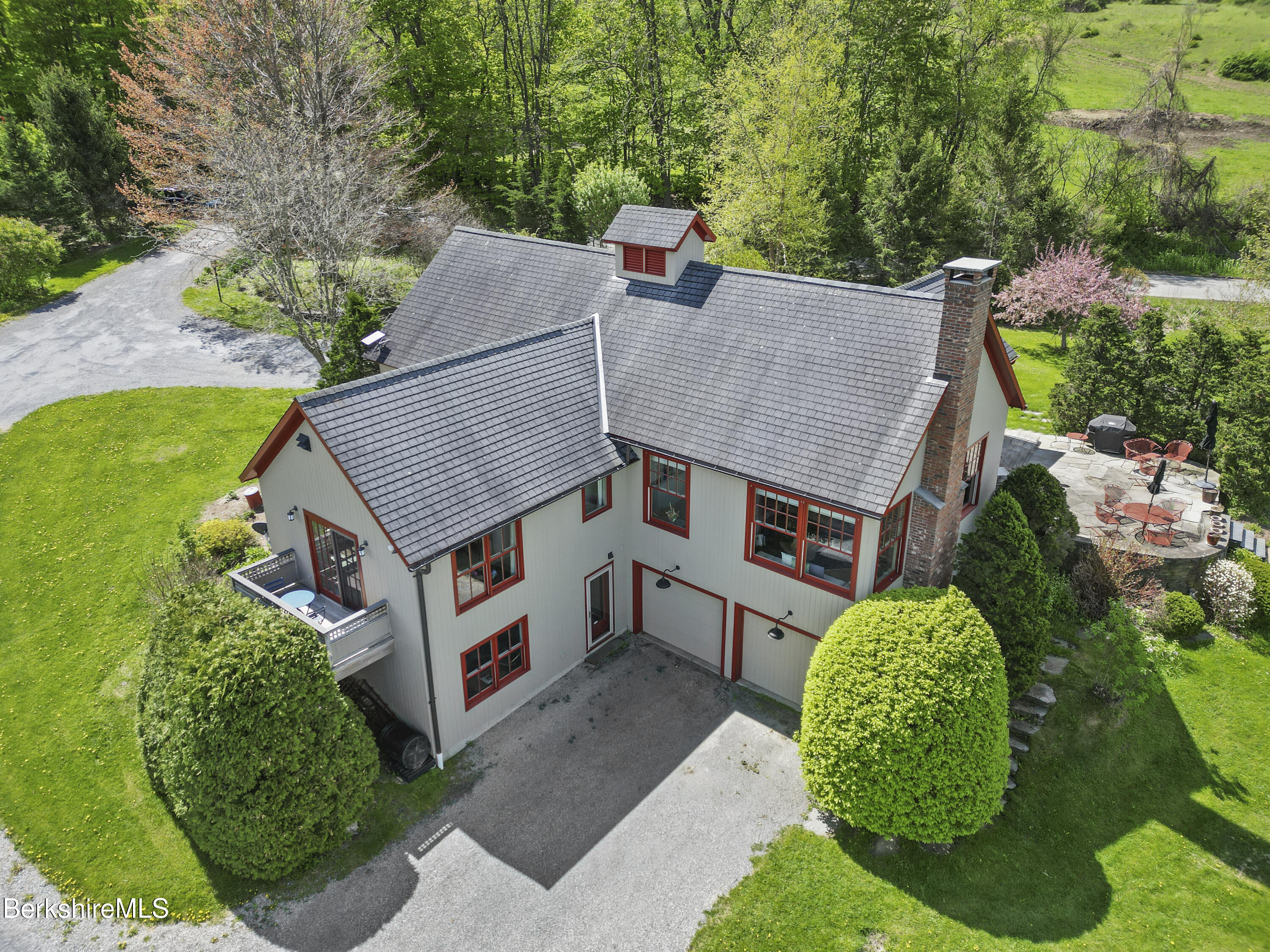 821 Pattison Road North Adams, MA 01247 - Photo 66 of 68 an aerial view of a house with a garden and plants