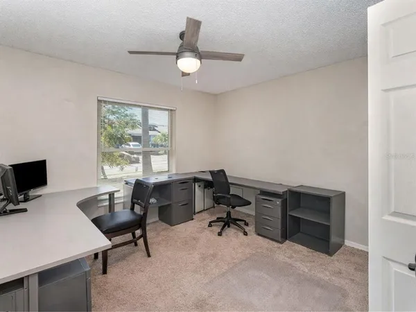 a view of a workspace with a window