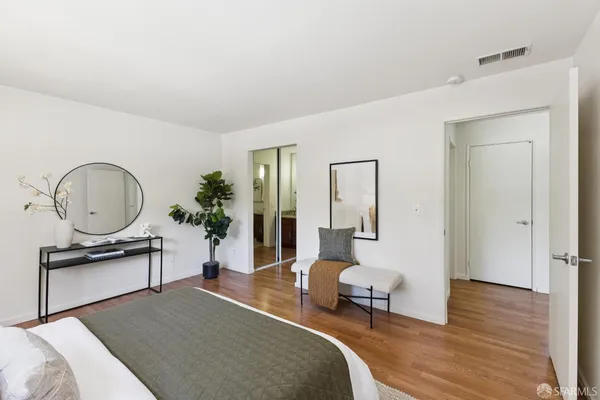 a view of a car park in front of a building