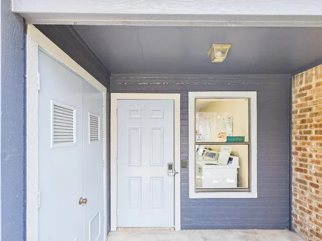 a view of front door