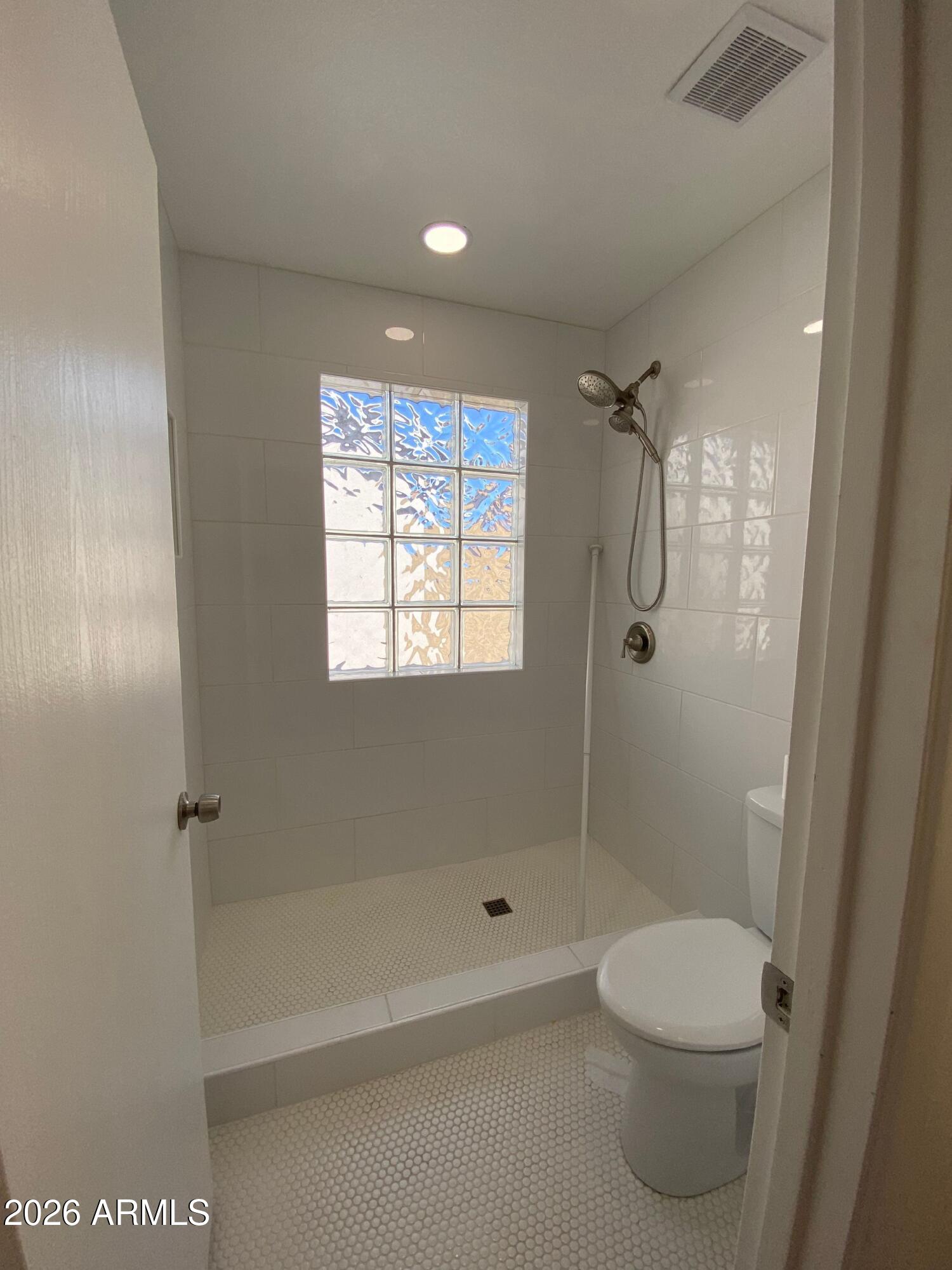 1055 North Recker Road, Unit 1196 Mesa, AZ 85205 - Photo 17 of 42 a bathroom with a shower a toilet and a shower