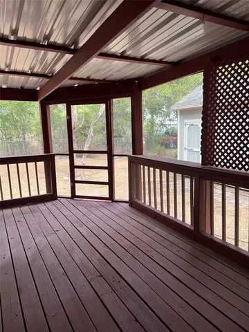a view of wooden deck