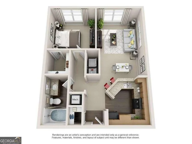 $1,269 | 433 Highland Avenue Northeast, Unit 2 1455, Atlanta, GA 30312