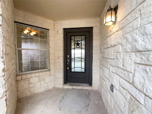 a view of an entrance door of the house