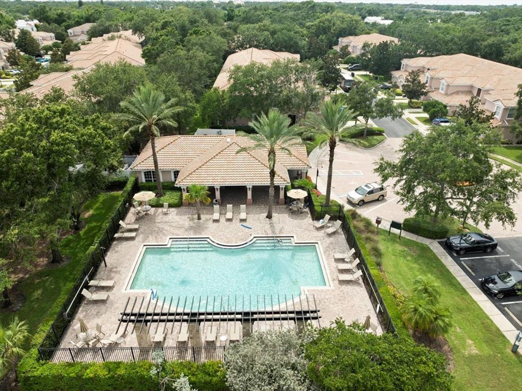 897 Lantern Way Clearwater, FL 33765 - Photo 47 of 56 an aerial view of a house with garden space sitting space