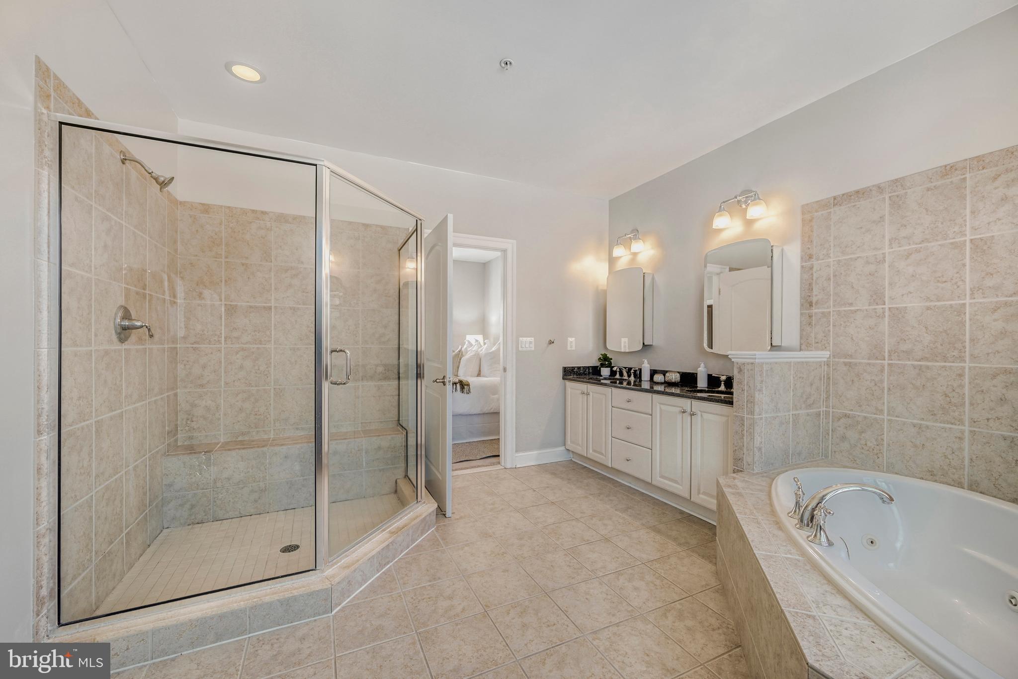 900 Valencia Court, Unit 188 Baltimore, MD 21230 - Photo 32 of 46 a large white bathroom with a bathtub and a shower