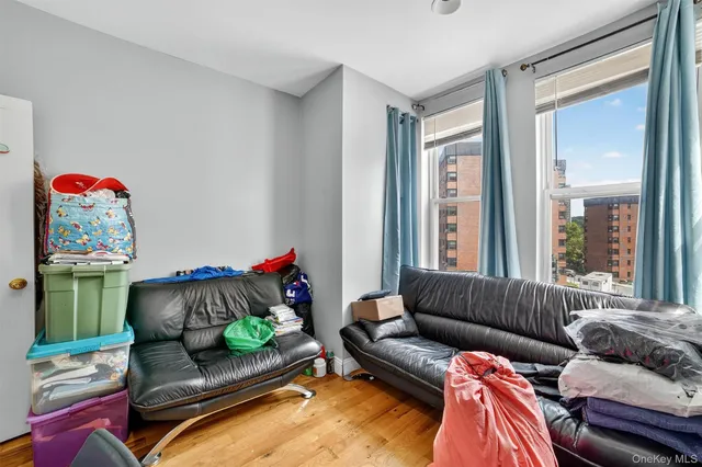 a living room with furniture and a couch