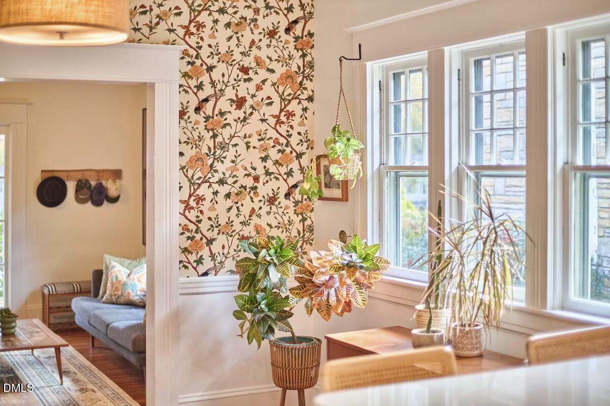 1313 Watts Street Durham, NC 27701 - Photo 16 of 44 a view of a living room and a potted plant