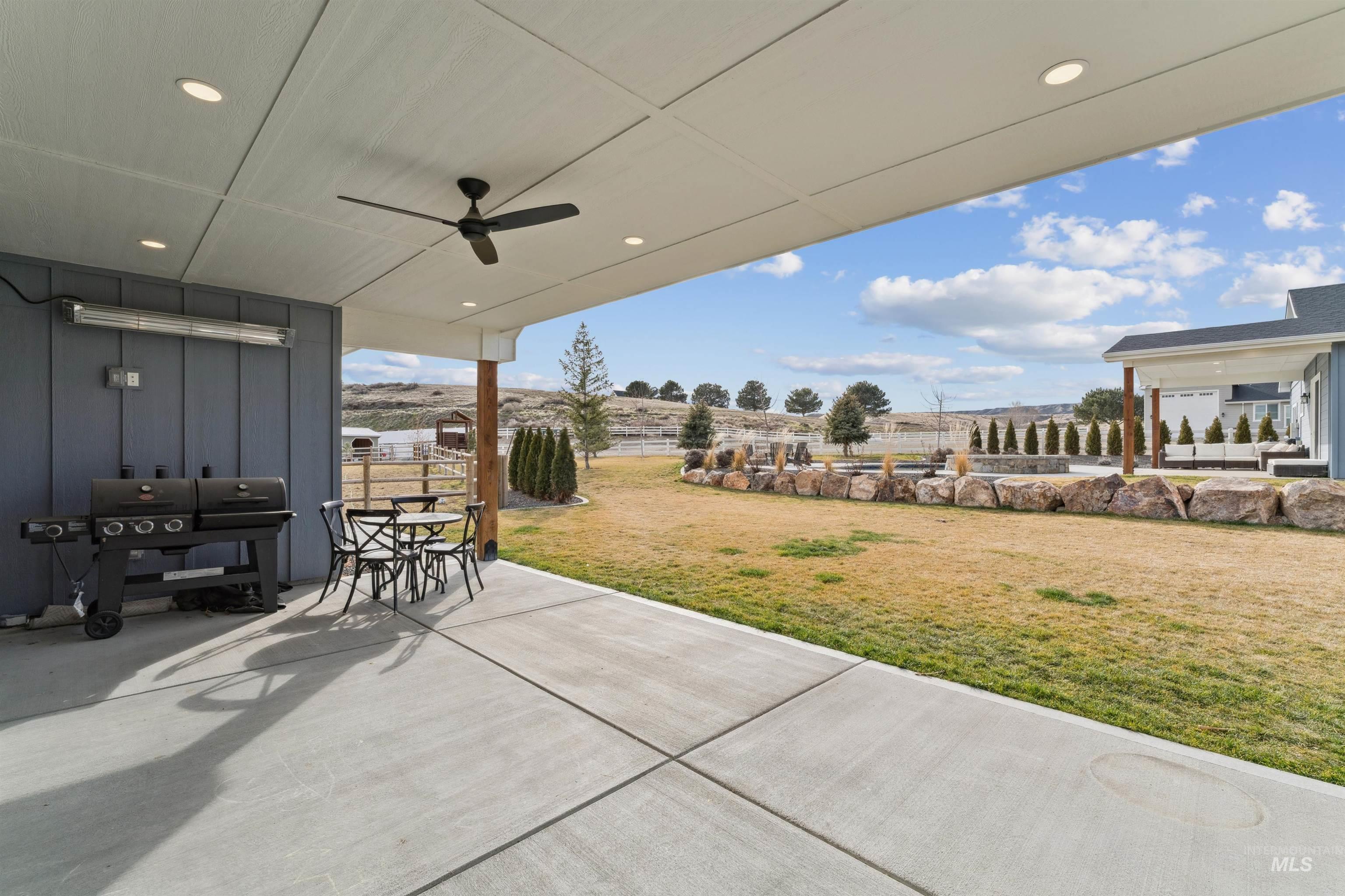 547 Bass Run Lane Marsing, ID 83639 - Photo 34 of 49 View of patio / terrace featuring a ceiling fan and grilling area
