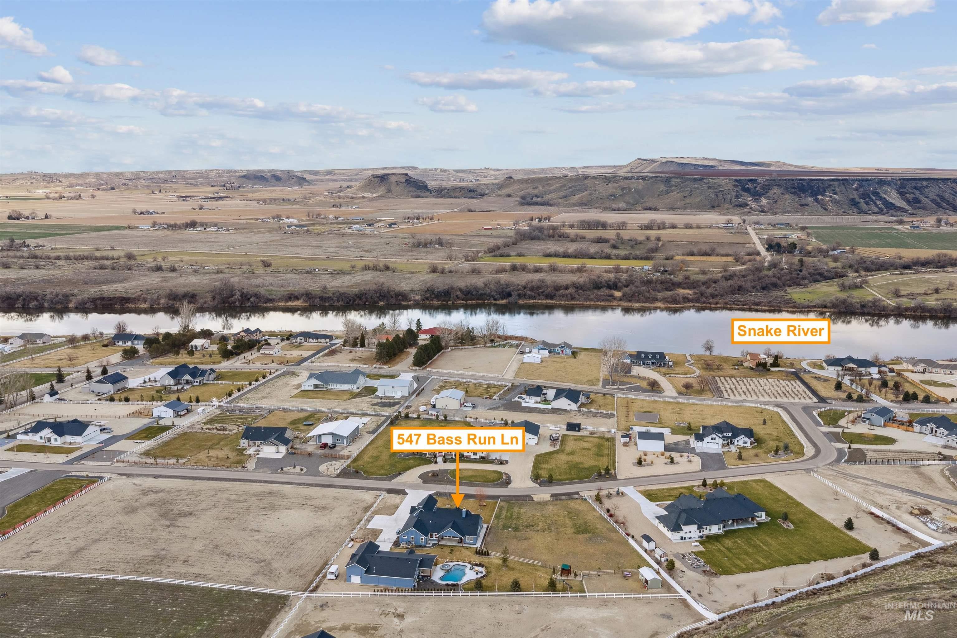 547 Bass Run Lane Marsing, ID 83639 - Photo 8 of 49 Drone / aerial view of a large body of water