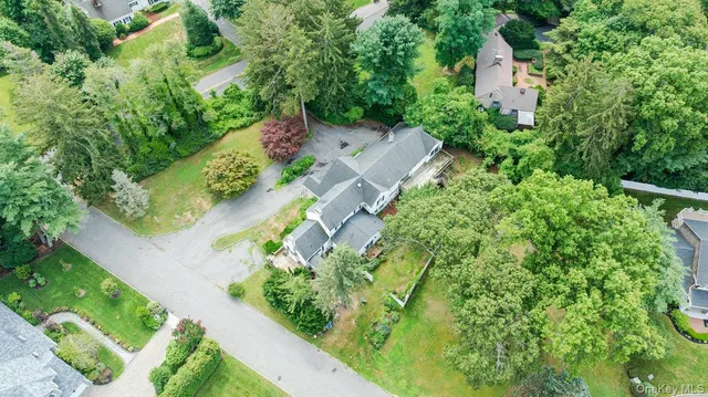an aerial view of residential house with outdoor space