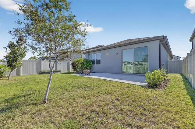 a house view with a garden space