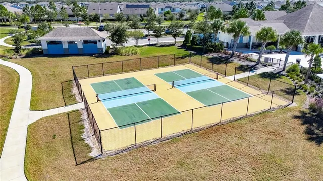 an aerial view of a house having outdoor space