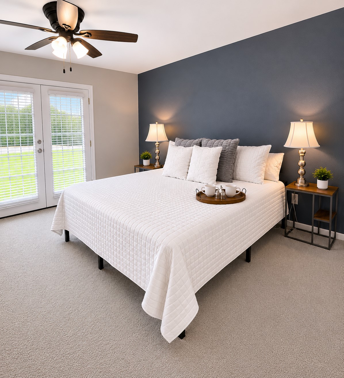23907 Spring Mill Lane Spring, TX 77373 - Photo 15 of 28 Primary suite has a wonderful view of the huge yard. It is cozy and elegant.