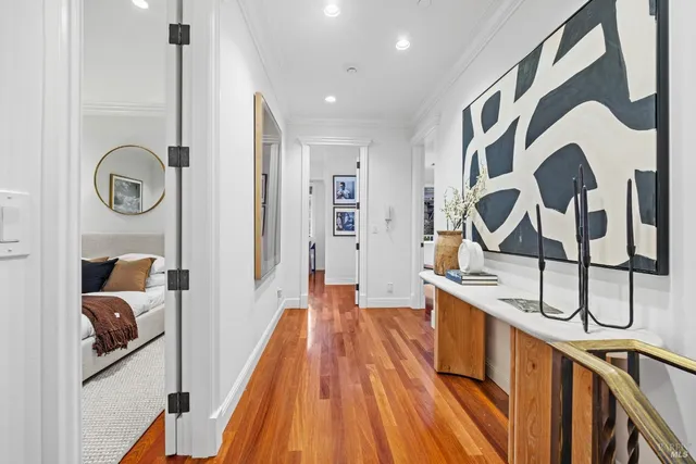 a bed room with furniture and a fireplace