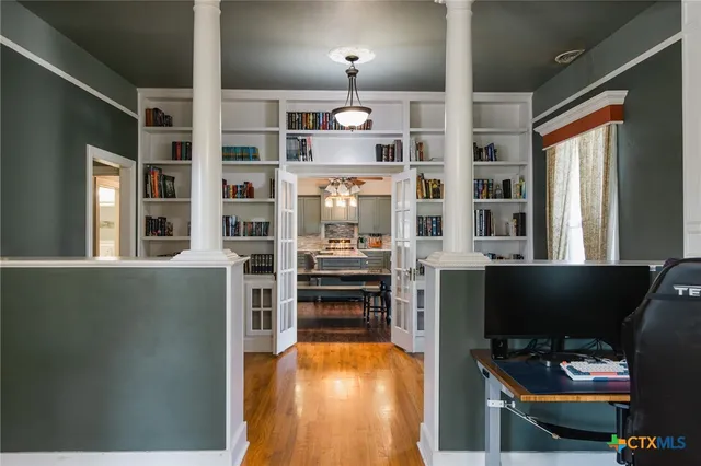 view of living room and wooden floor
