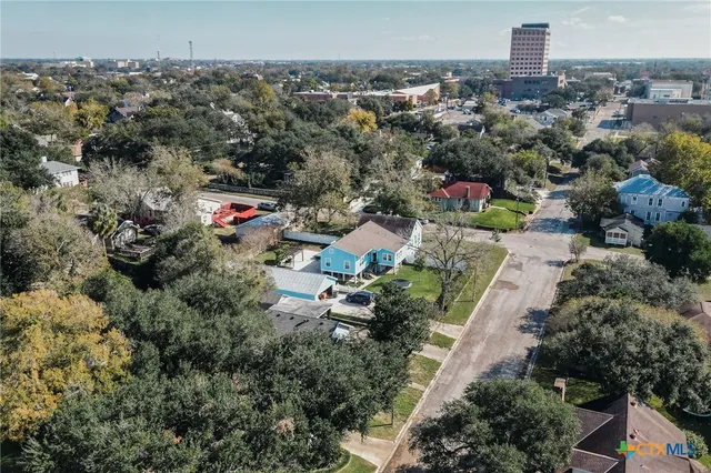 an aerial view of a city