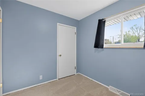 a view of a small space with window