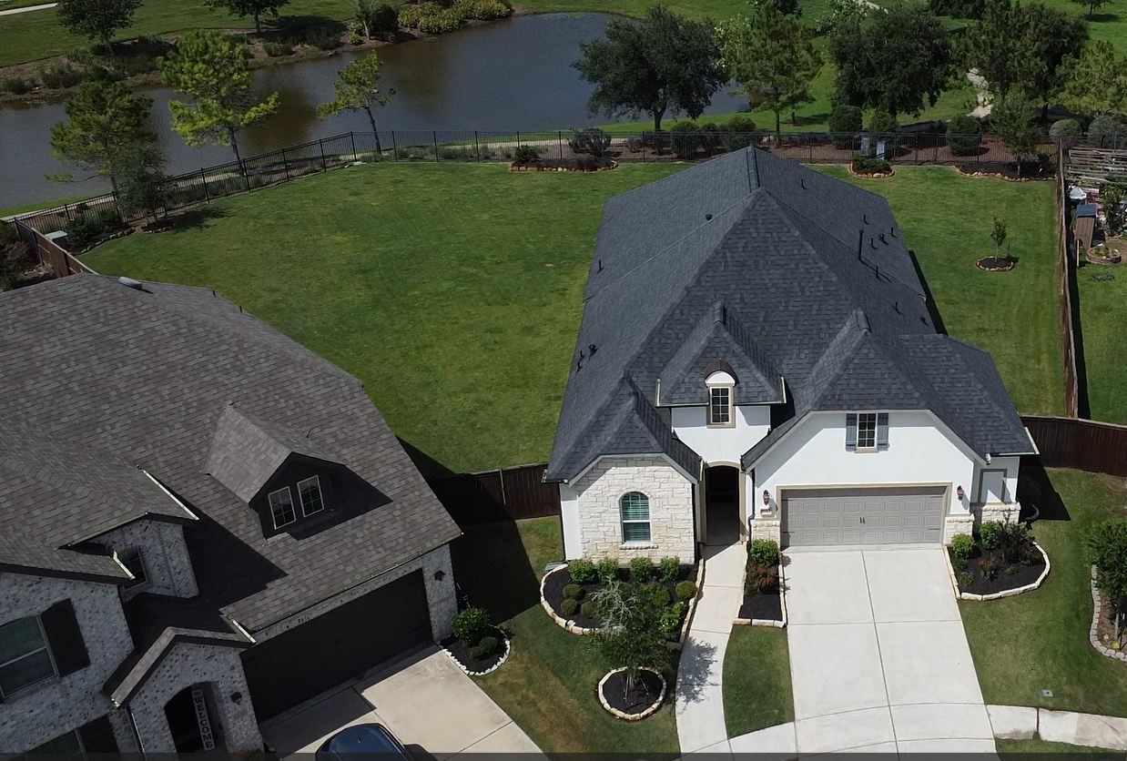 4143 Shackleton Court Iowa Colony, TX 77583 - Photo 2 of 34 This beautiful home sits on almost a half of an acre! The property backs onto a green space with a pond, offering scenic views and added privacy.