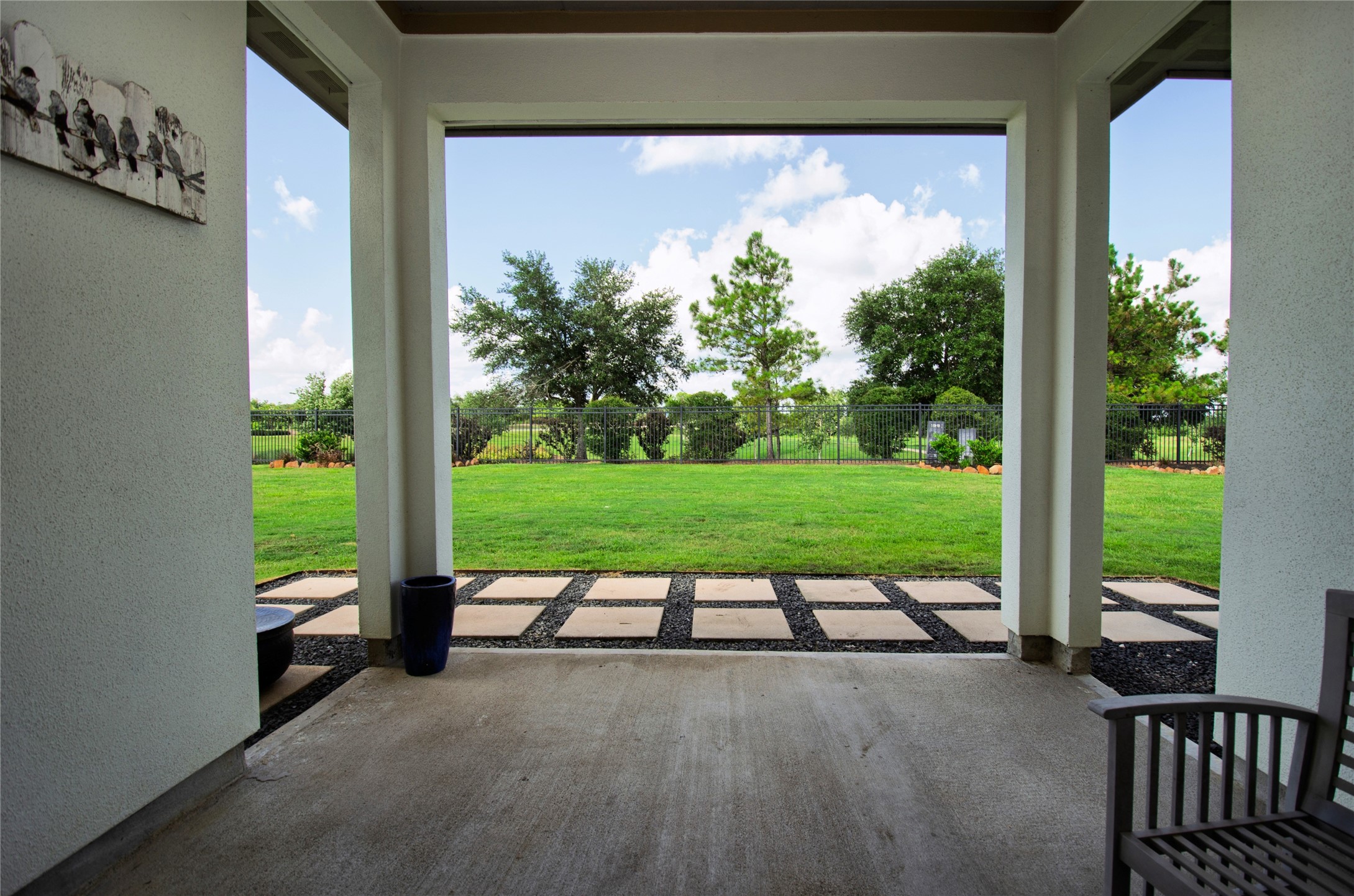 4143 Shackleton Court Iowa Colony, TX 77583 - Photo 28 of 34 View out from the covered patio to the lake with no back neighbors.