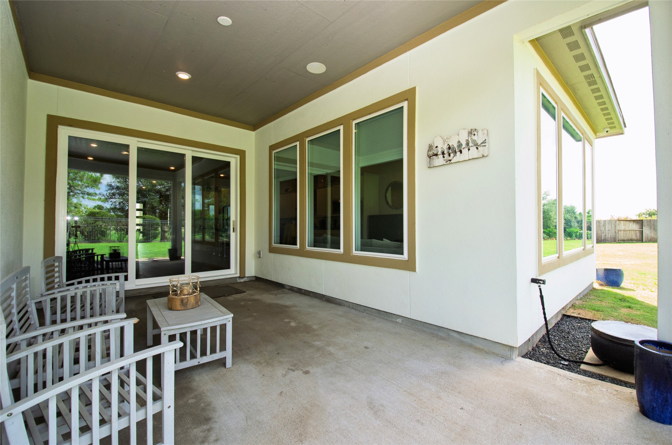 4143 Shackleton Court Iowa Colony, TX 77583 - Photo 29 of 34 Extended covered patio wired for speakers.